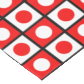 Moderne Abstracte zwarte rode en witte tablet Tafelkleed (Gekanteld)