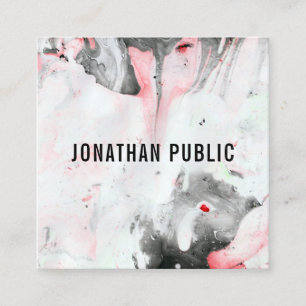 Moderne Abstracte zwarte rode Sjabloon Vierkante Visitekaartje