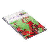 Moderne Abstracte zwarte rode witte Sjabloon Notitieboek (Rechterzijde)