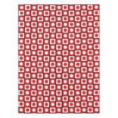 Moderne Abstracte Zwarte Rode & Witte Tafelkleed (Voorkant)