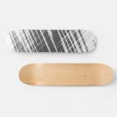 Moderne abstracte zwarte strepen patroon skateboard (Horizontaal)