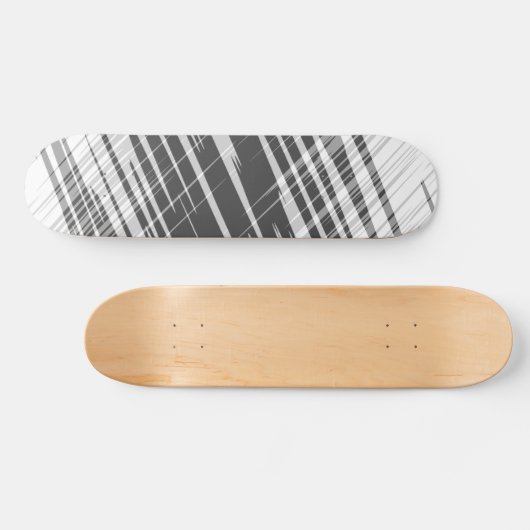 Moderne abstracte zwarte strepen patroon skateboard (Horizontaal)