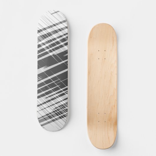 Moderne abstracte zwarte strepen patroon skateboard (Voorkant)