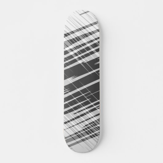 Moderne abstracte zwarte strepen patroon skateboard (Voorkant)