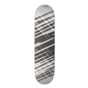 Moderne abstracte zwarte strepen patroon skateboard