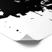 Moderne Abstracte zwarte vlekken Poster (Hoek)