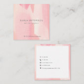 Moderne abstracte, zwarte waterverf stijlvolle per vierkante visitekaartje (Voorkant / Achterkant)