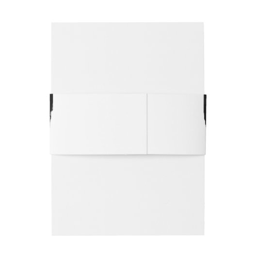 Moderne Abstracte zwarte Waterverf Uitnodigingen Wikkel (Achterkant Voorbeeld)