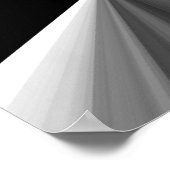 Moderne abstracte zwarte witte driehoeken patroon poster (Hoek)