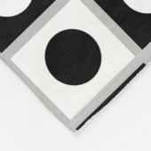 Moderne Abstracte Zwarte & Witte Fleece Deken (Hoek)