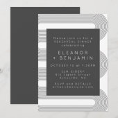 Moderne Abstracte zwarte witte lijnen repetitief d Kaart (Voorkant / Achterkant)