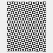 Moderne Abstracte zwarte & witte tapelandtapes Fleece Deken (Voorkant)