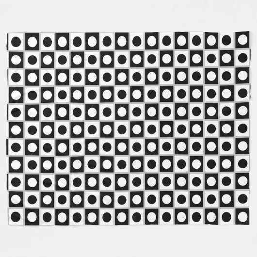 Moderne Abstracte zwarte & witte tapelandtapes Fleece Deken (Voorkant (Horizontaal))