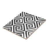 Moderne Abstracte zwarte witte vormgeving driehoek Tegeltje (Zijkant)