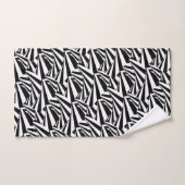 Moderne Abstracte Zwarte & Witte Wervelingen Handd Bad Handdoek (Handdoek)