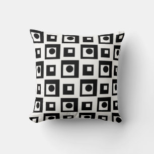 Moderne Abstracte Zwarte & Witte Worp Kussen