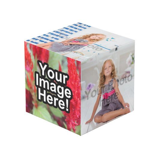 Moderne Accessoire voor aangepaste foto-kubusschor Kubus (Voorkant hoekig)