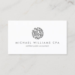 Moderne accountant, Boekhouding Grijs/Wit Visitekaartje