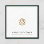 Moderne accountant CPA Tax Preparer Vierkante Visitekaartje (Voorkant)