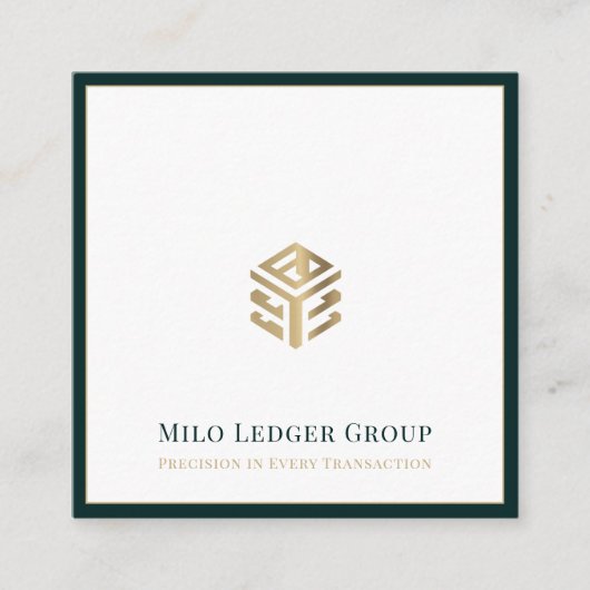 Moderne accountant CPA Tax Preparer Vierkante Visitekaartje (Voorkant)