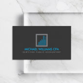 Moderne accountant, financiële Logo blauw/donkergr Visitekaartje