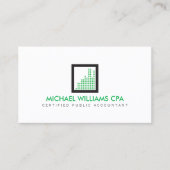 Moderne accountant, financiële Logo in groen Visitekaartje (Voorkant)
