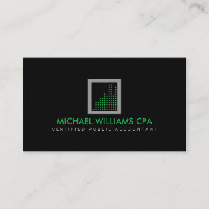 Moderne accountant, financiële Logo in groen/zwart Visitekaartje