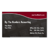 Moderne accountant magnetisch visitekaartje (Voorkant)