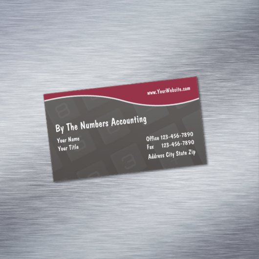 Moderne accountant magnetisch visitekaartje (Voorbeeld)