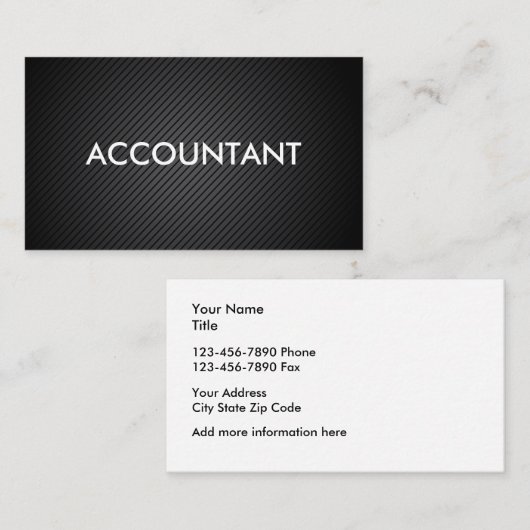 Moderne accountant visitekaartje (Voorkant / Achterkant)
