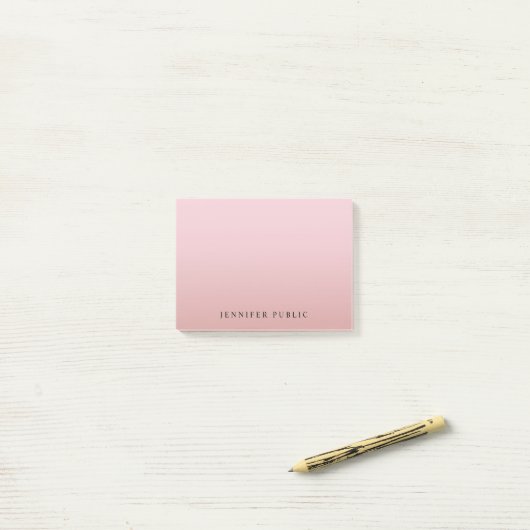 Moderne achtergrond Elegant Roos Gouden Sjabloon Post-it® Notes (Op bureau)