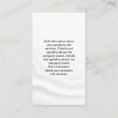 Moderne achtergrond monogram (zwart/wit) drapery visitekaartje (Achterkant)