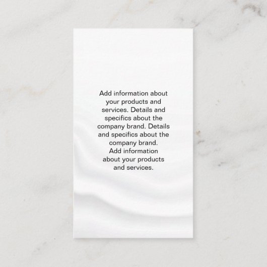 Moderne achtergrond monogram (zwart/wit) drapery visitekaartje (Achterkant)