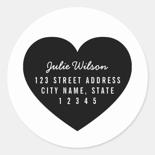 Moderne achtergrond persoonlijk thuisadres ronde sticker (Voorkant)