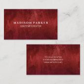 Moderne achtergrond rode textuur visitekaartje (Voorkant / Achterkant)