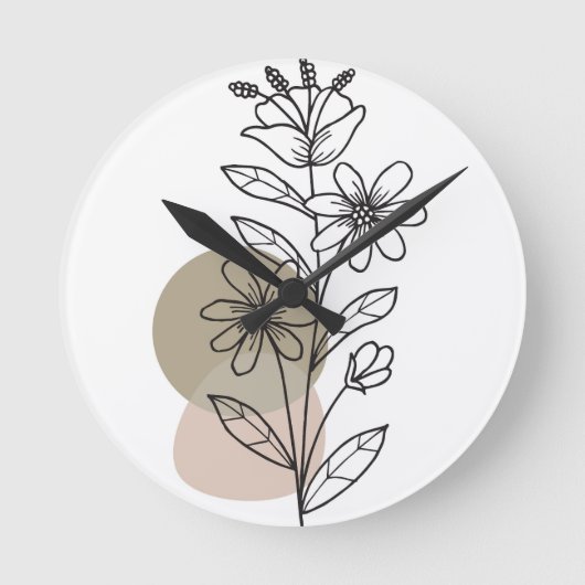 Moderne achtergrond ronde klok (Voorkant)