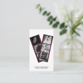 Moderne achtergrond voor collage fotografie visitekaartje (Staand voorkant)