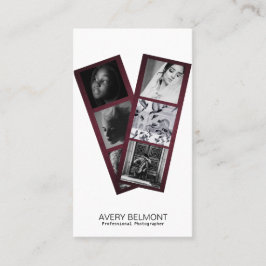 Moderne achtergrond voor collage fotografie visitekaartje