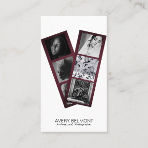 Moderne achtergrond voor collage fotografie visitekaartje