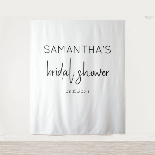 Moderne achtergrond zwart-wit Vrijgezellenfeest Wandkleed (Voorkant)