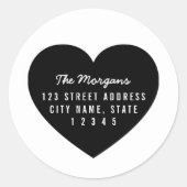 Moderne achtergronden van de Hart Familie het Adre Ronde Sticker (Voorkant)