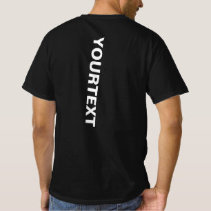Moderne achterkant afdruk sjabloon heren grote tek t-shirt