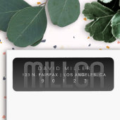 Moderne achternaam Subtiel Zeer donkergrijs verloo Etiket