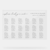 Moderne Acryl 18 Tafel Trouwstoel Grafiek Acryl Bord (Voorkant)