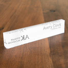 Moderne Acryl Desk naamplaat voor architecten Naambordje