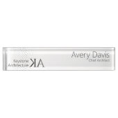 Moderne Acryl Desk naamplaat voor architecten Naambordje (Voorkant)