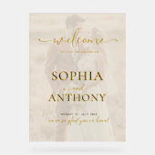 Moderne Acryl Foto Huwelijk Welkom Teken Acryl Bord (Voorkant)