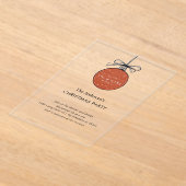 Moderne Acryl Kerstornament Uitnodigingen (Laagn)