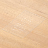 Moderne Acryl Transparante Huwelijksuitnodiging Acryl Uitnodigingen (Laagn)