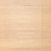 Moderne Acryl Transparante Huwelijksuitnodiging Acryl Uitnodigingen (Voorkant)